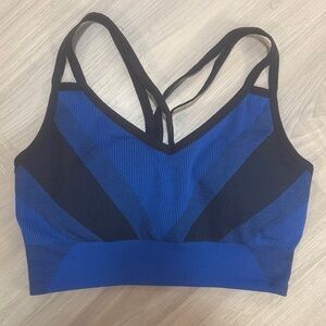 All in Motion Royal Blue and Black Sports Bra.  Sz M